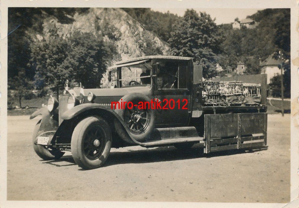 Foto, Blick auf einen Geflügeltransporter, Lkw, 