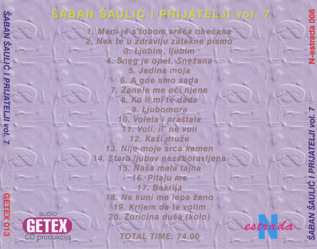 Saban i Prijateli vol.7 CD zadnja