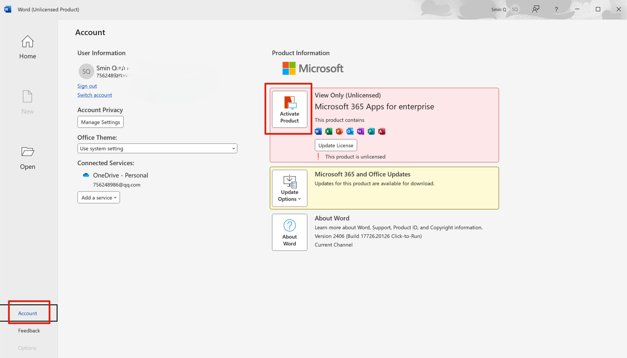 Windows Activate Product