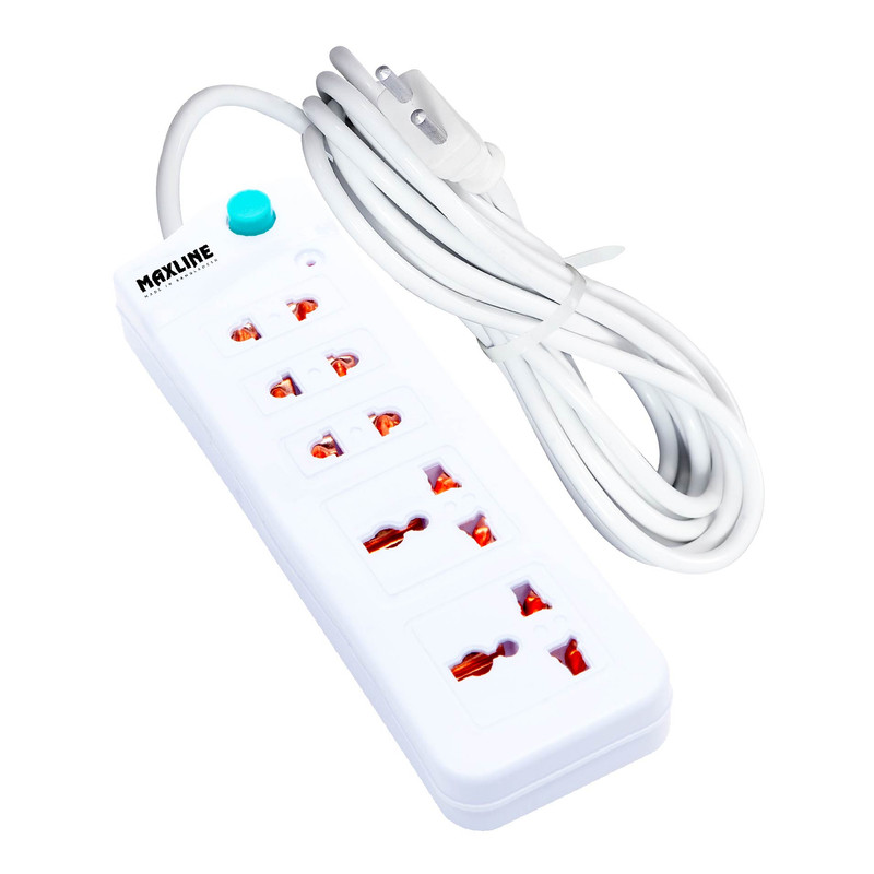 Maxline 5 Port Multi Extension Socket Model: ML-209-25 Fit Cable