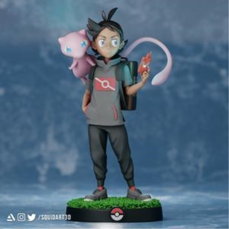 Pokemon – Goh and Mew – 3D Print Model