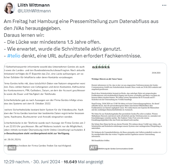 Pressemitteilungen JVA-Schwachstelle
