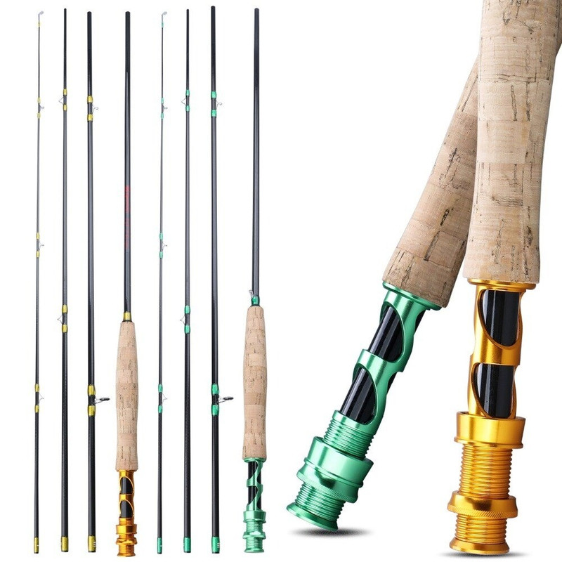 Fly Fishing Rod 2.7M  5WT Carbon Fiber Ultralight Telescopic Saltwater 5/6 USA