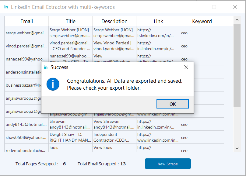 LinkedIn eMails Scrapper & Extractor Pro - 4
