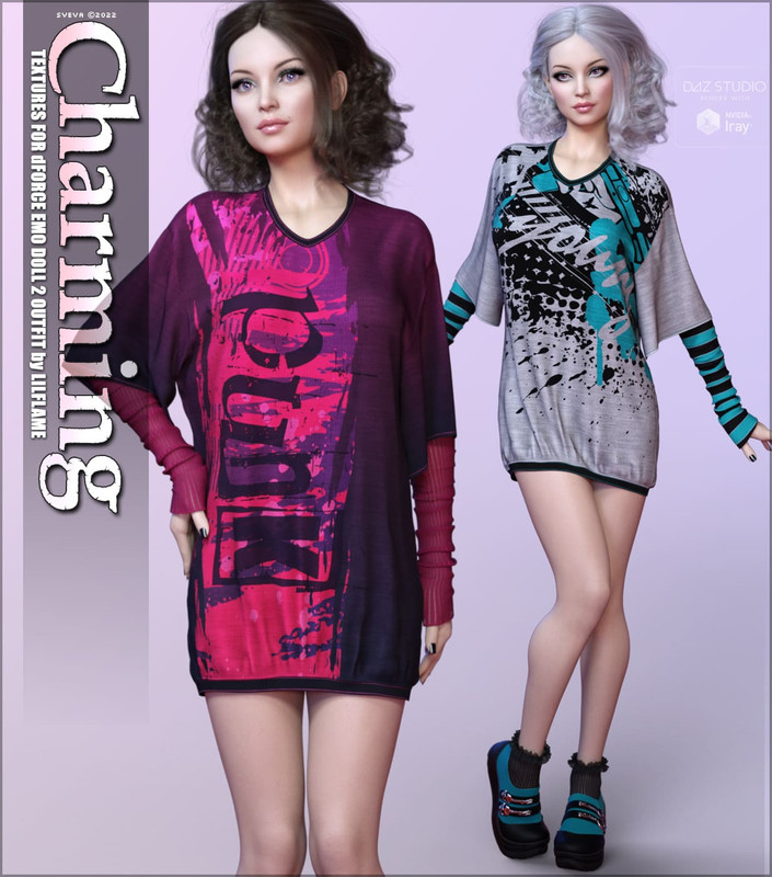 Charming Textures for dForce Emo Doll 2