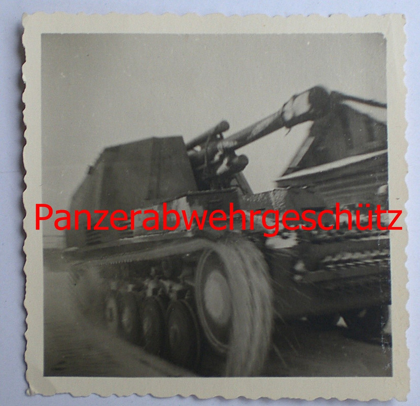 Orig. Foto fahrendes Panzer Abwehrgeschütz Wespe