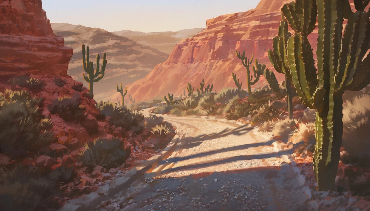 살타 · 칼차키 계곡의 지형·소품을 그린 장식 삽화