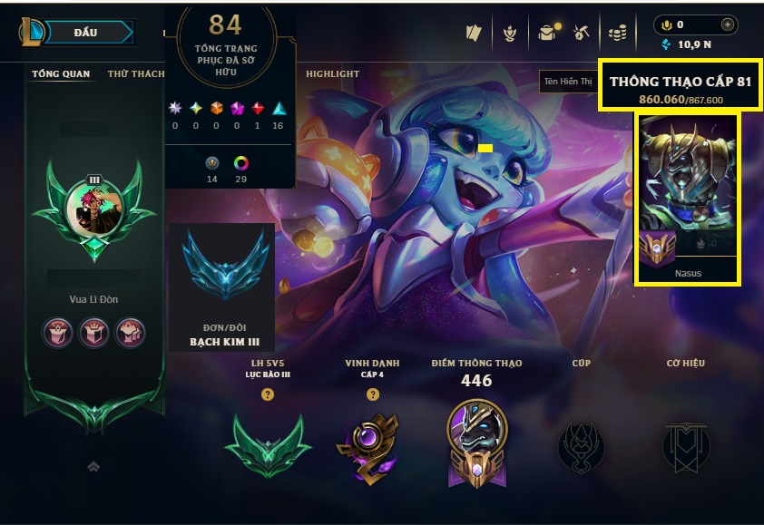 Acc LMHT # - Khung Lục Bảo