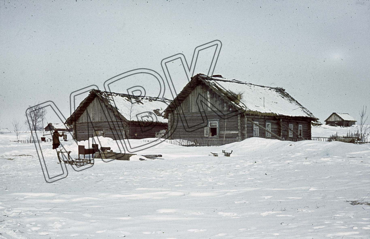 Quartier der Wehrmacht in Terenteevo, März 1942.