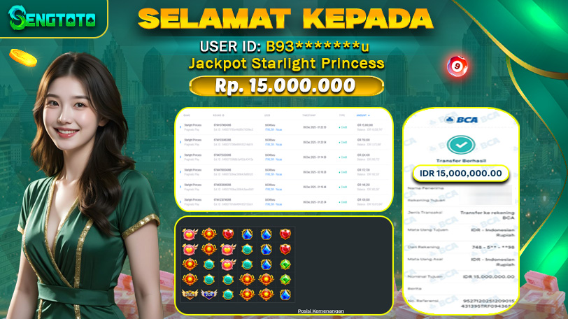 BUKTI PEMBAYARAN SLOT STARLIGHT PRINCESS