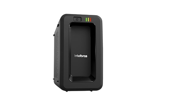 Nobreak Intelbras Attiv 700, destacando a capacidade de religamento automático.
