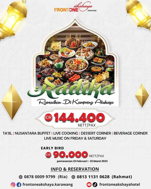 Front One Akshaya Premiere, hotel di Karawang yang punya paket bukber all you can eat.