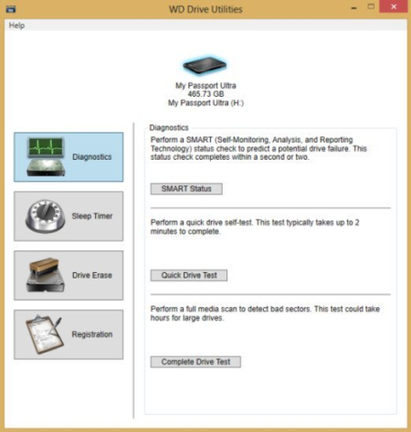 WD Drive Utilities 2.1.0.115