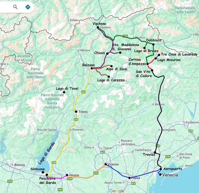 Dolomitas y noreste de Italia en verano de 2025 (En construcción) - Blogs de Italia - Itinerario y cuestiones generales (2)