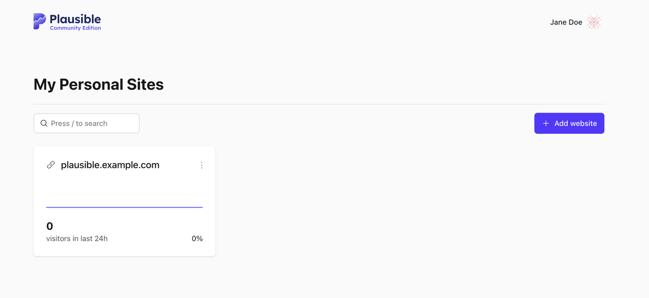 Plausible-dashboard