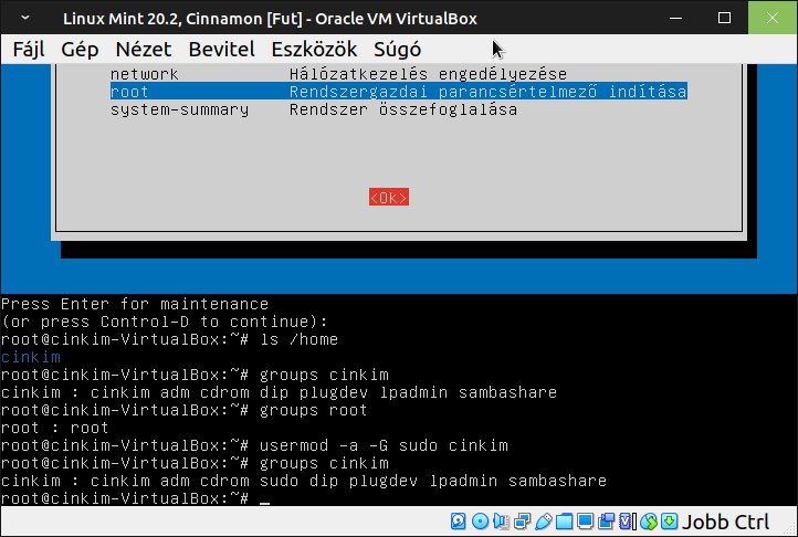 GRUB Recovery - Hibajavítás (sudo) _09