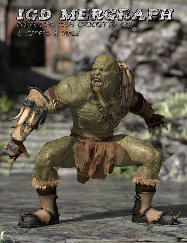 IGD Mergraph Poses for Orc HD and Genesis 8 Male