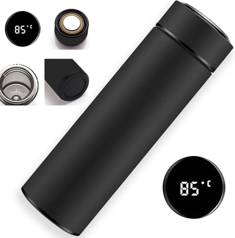 Smart Cup with LED Temperature Display, Intelligent Induction Heating, Stainless Steel Water Bottle
