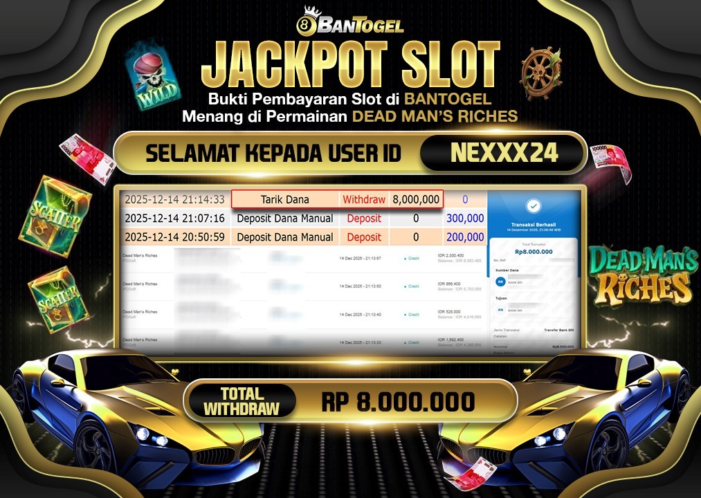 BUKTI JACKPOT LUNAS BANTOGEL