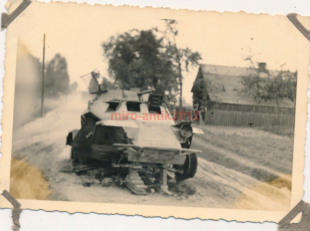 Foto, II.Regiment Germania, Vormarsch in Polen, Spähwagen
