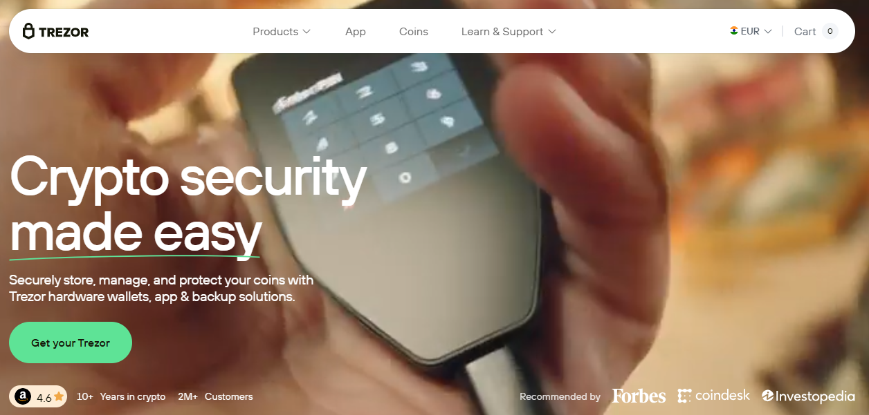 Trezor.io/start banner