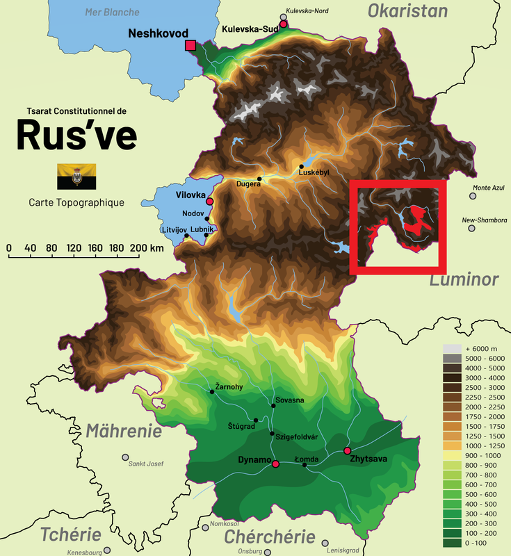 Carte des populations d'Ours Géants de la Tobnya
