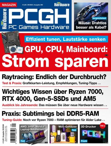 Cover: Pc Games Hardware Magazin No 09 2022