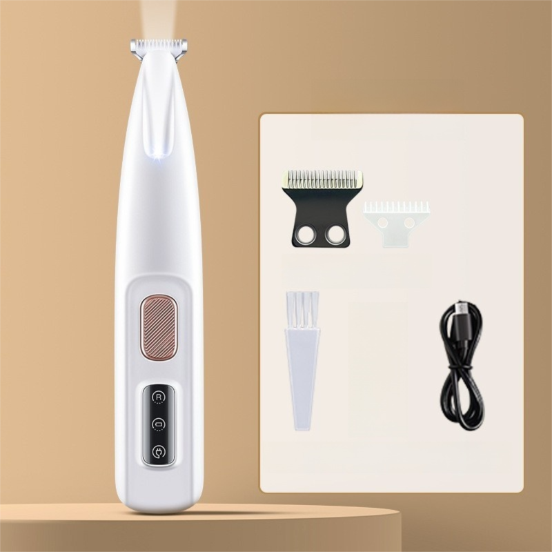 F5 Portable Pet Hair Detailed Trimmer(2 * 140mm Blades) - Cat & Dog Waterproof Grooming Clipper with LED Light & Display, Low-Noise Ceramic Blade