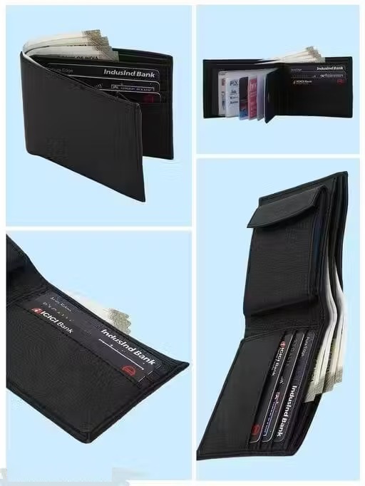 Royal king Uinicq Mens Wallet Premium Leather Black.(W101)