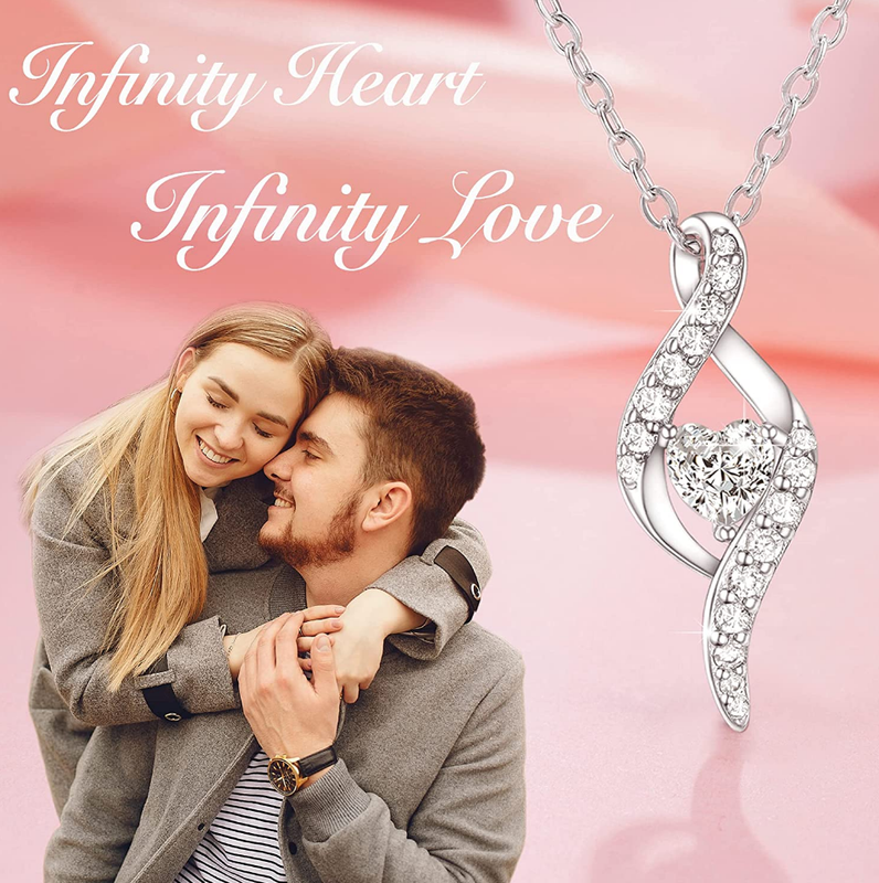 Valentine Day Gift for Her Infinity Love Necklace Wife Girlfriend