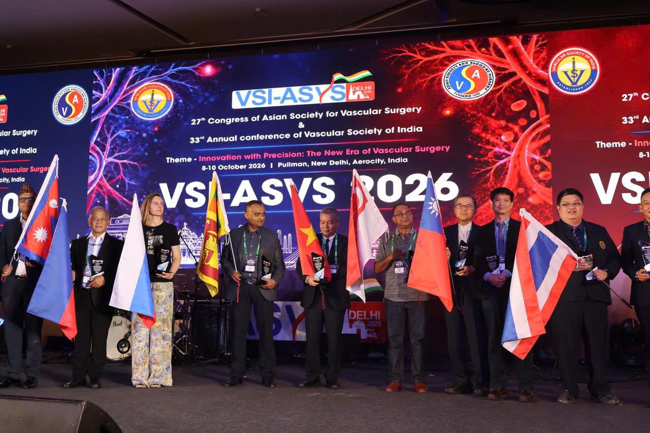 Lễ khai mạc và toàn cảnh Hội nghị Mạch máu Châu Á ASVS 2026 tại New Delhi - Đoàn VNVDA