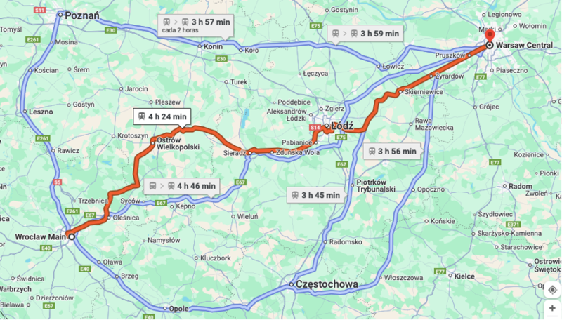 Polonia en verano de 2024 - Blogs de Polonia - Traslado entre Wrocław (Breslavia) y Warszawa (Varsovia) y primeras visitas. (2)