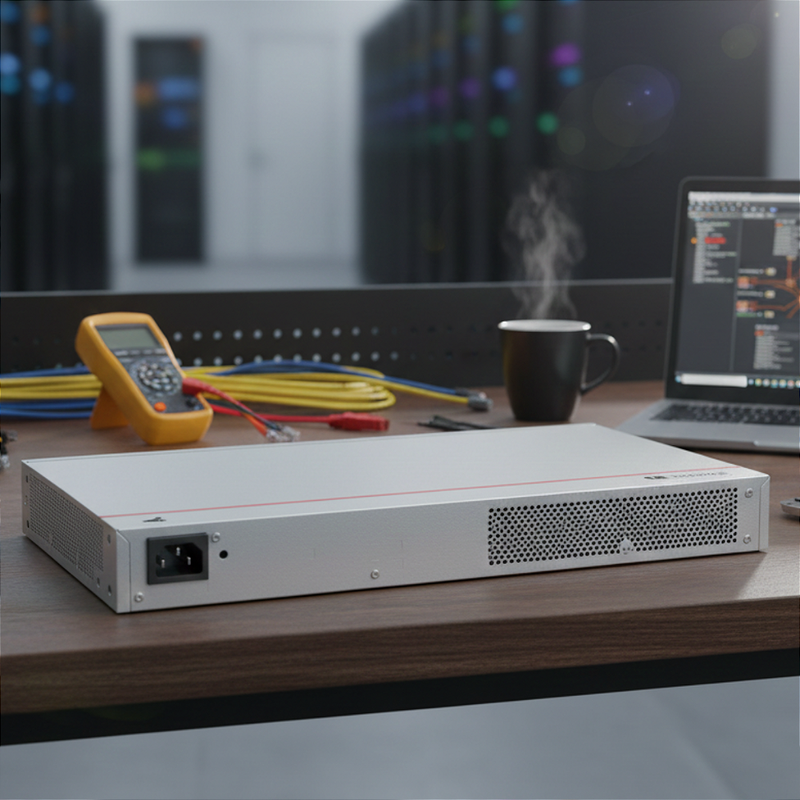 Detalhe dos 4 Uplinks 10GE SFP+