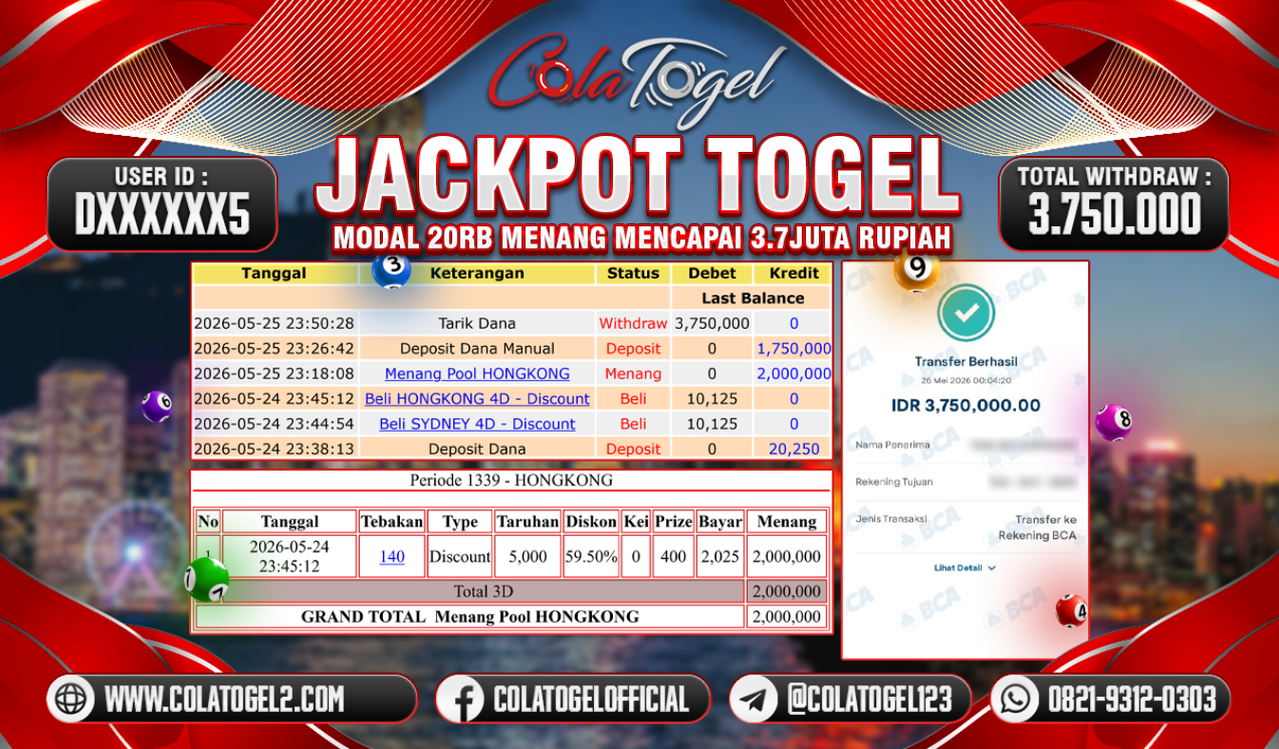 JACKPOT HONGKONG LOTTO!!