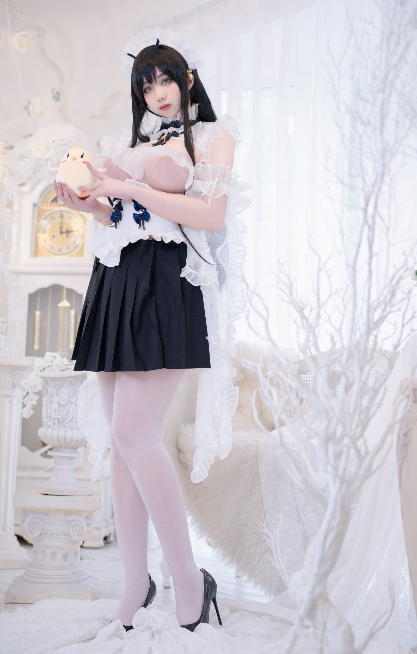 Meroko_魅瞳 – 碧蓝航线 不挠 女仆 Cos 写真（53P-744.2M）慵懒女仆主题高清图集插图7