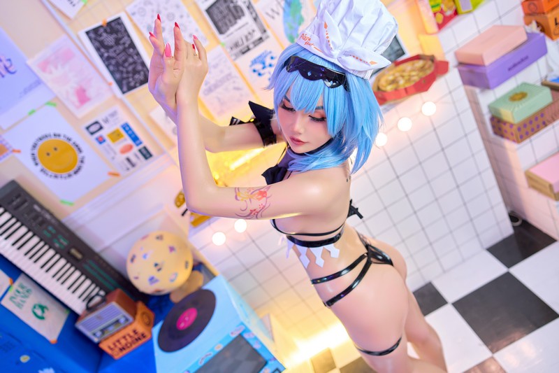 Joyce Lin2x Eula Pizza Cosplay Genshin Impact 写真 49P插图4