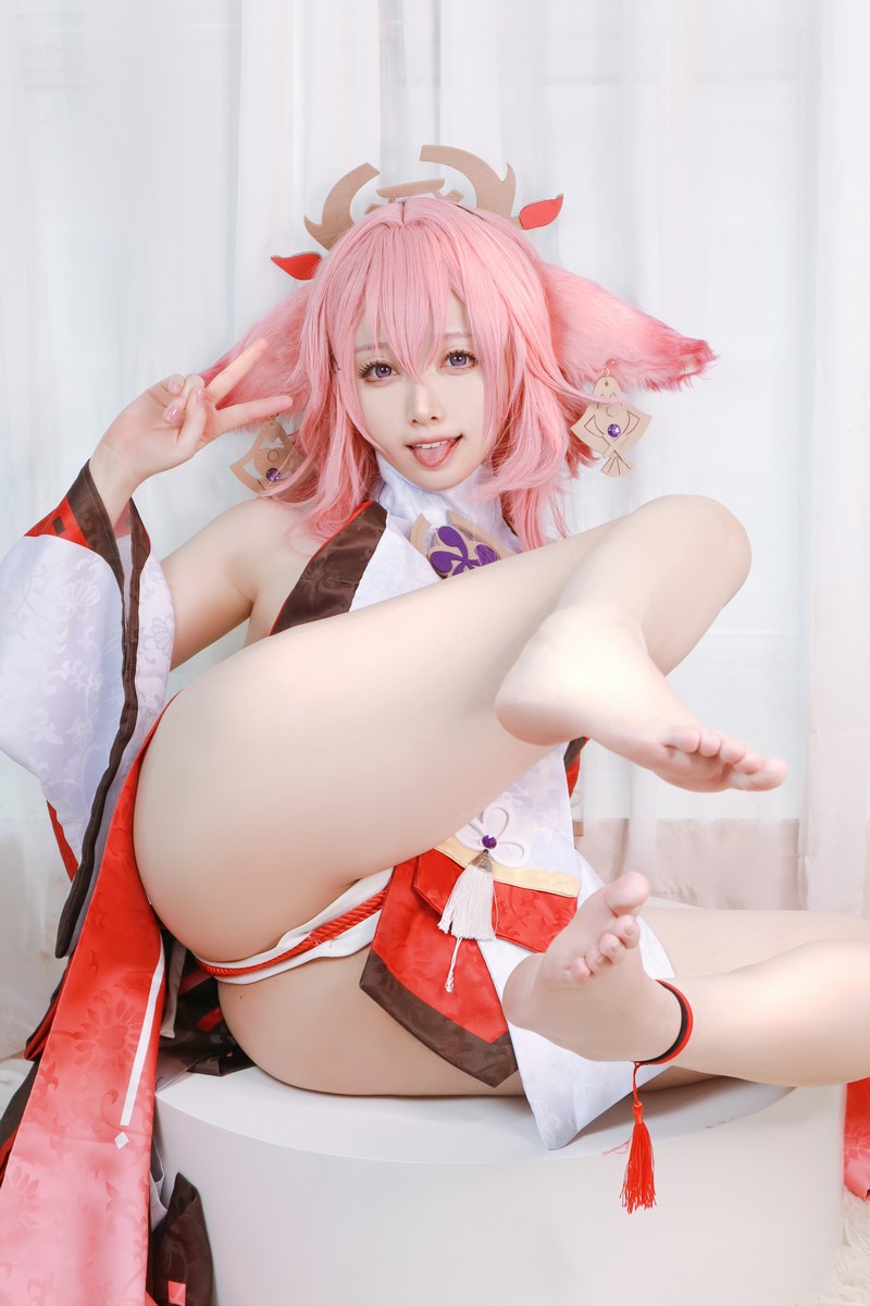 Asagiriai（愛ちゃん）原神 八重神子 Yae Miko Cosplay写真图集 35P (465MB)插图3