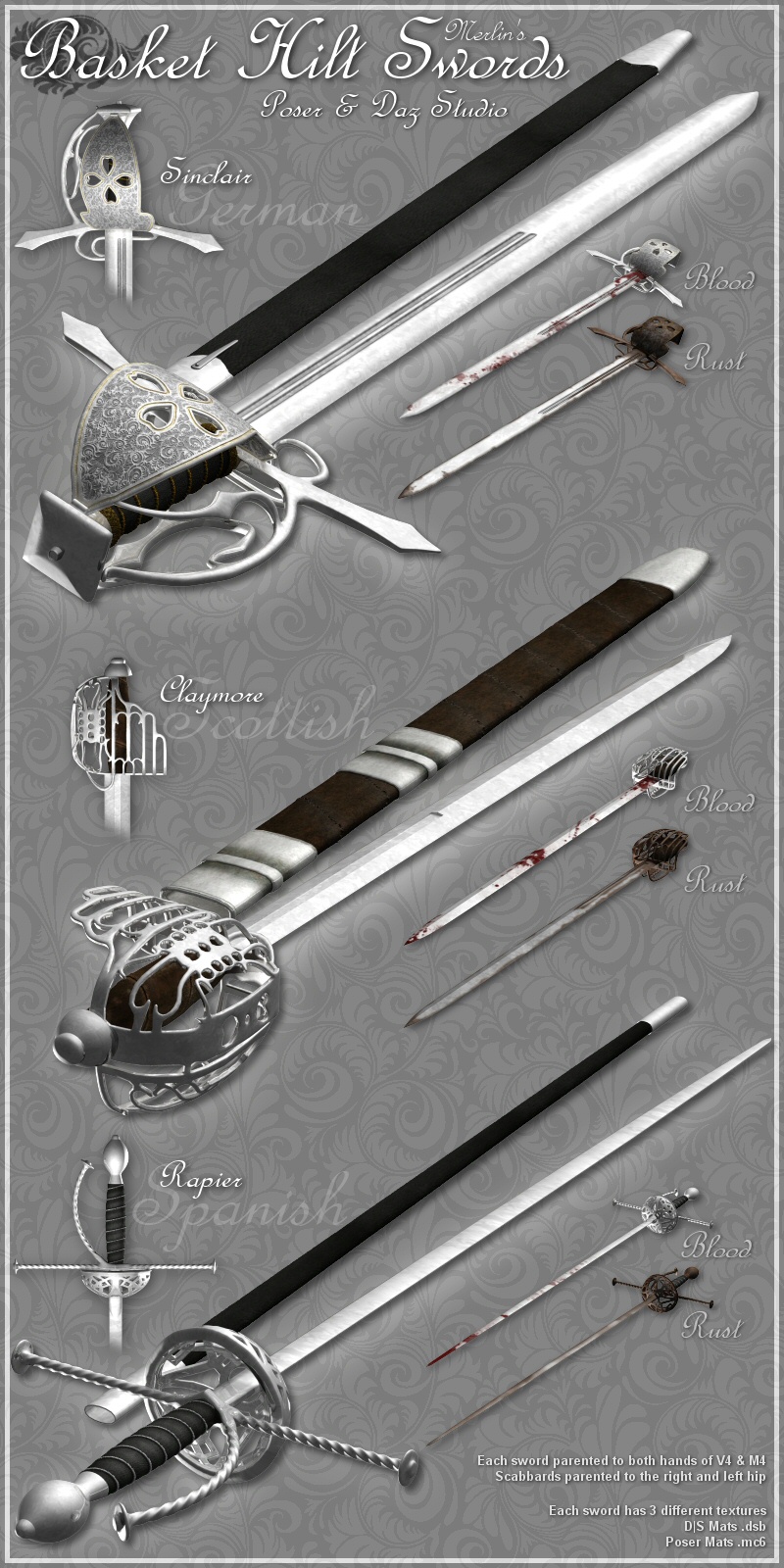 Merlins Basket-Hilt Swords