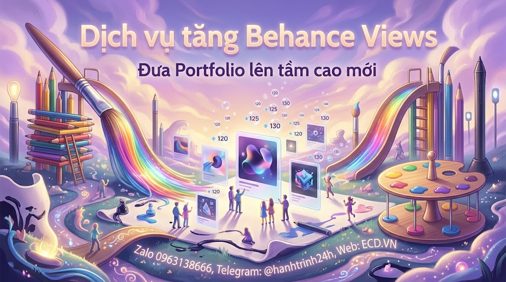 tăng behance views vĩnh viễn cho project