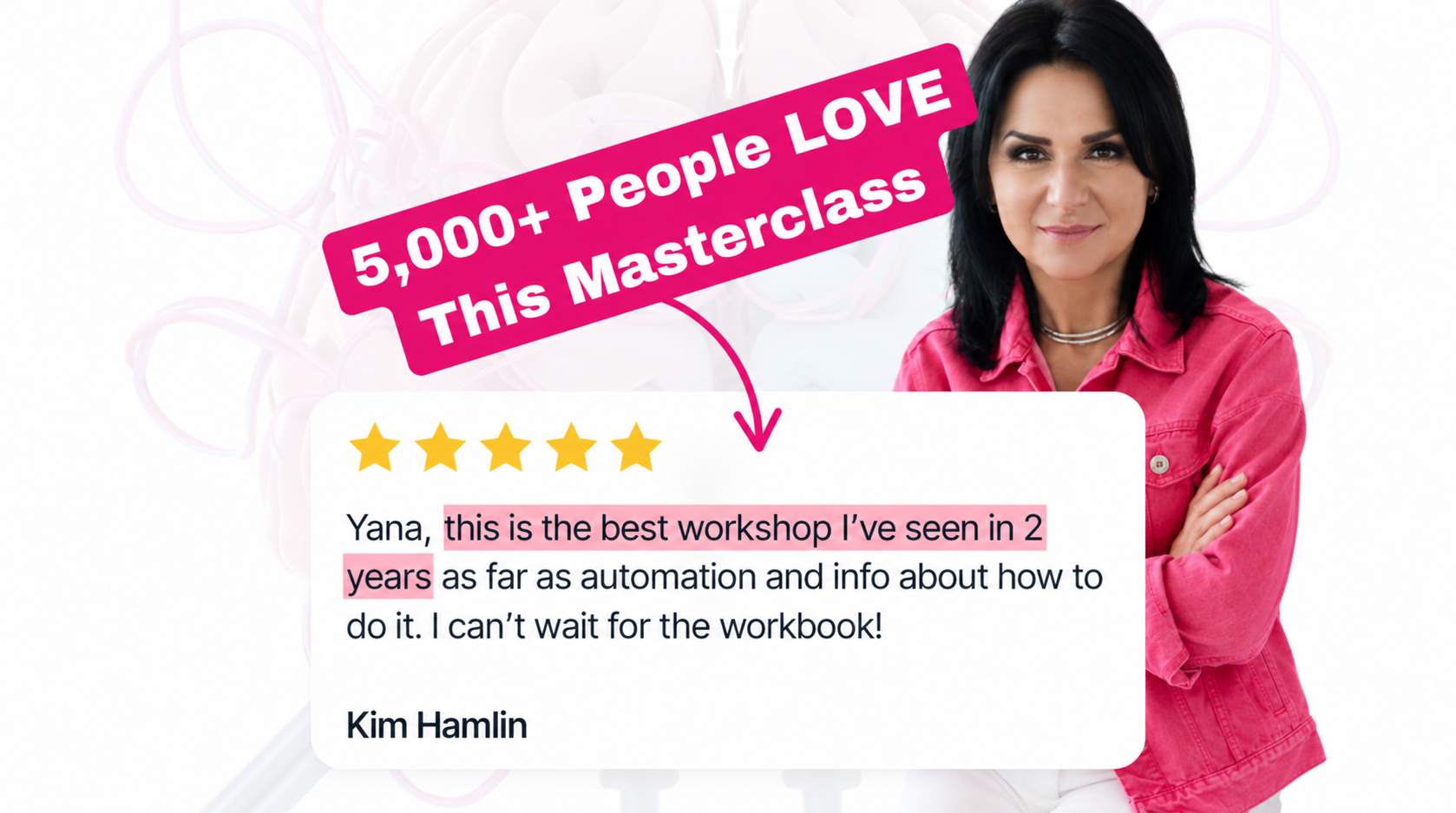 Masterclass testimonial - 2,000+ people love this masterclass