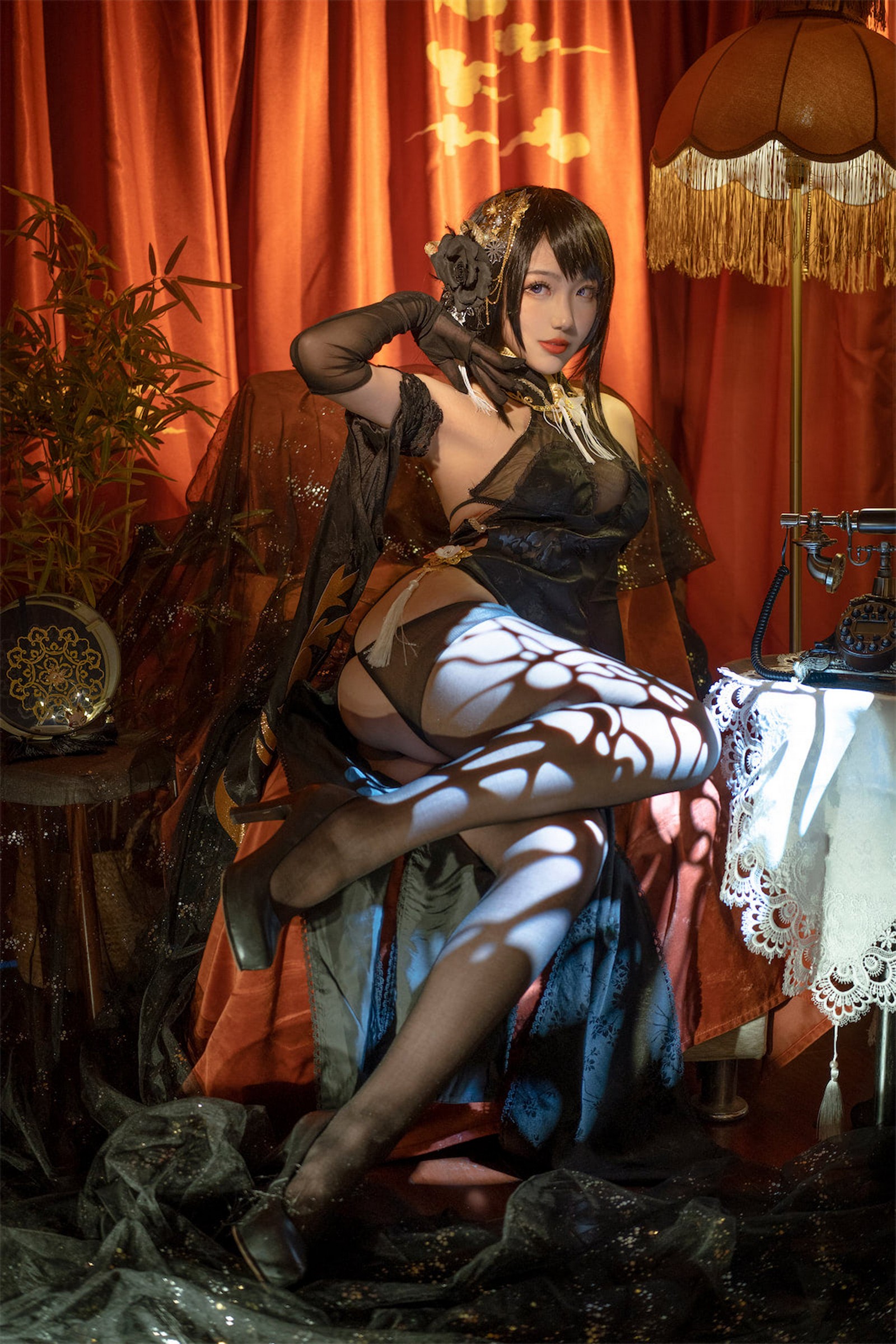 刺青Poi 镇海 Cosplay 写真｜碧蓝航线 镇海 角色图集【36P + 3V｜387MB】插图2