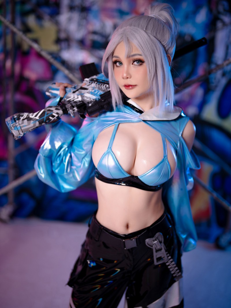 Joyce Lin2x Jett Cosplay Valorant 写真 44P插图3
