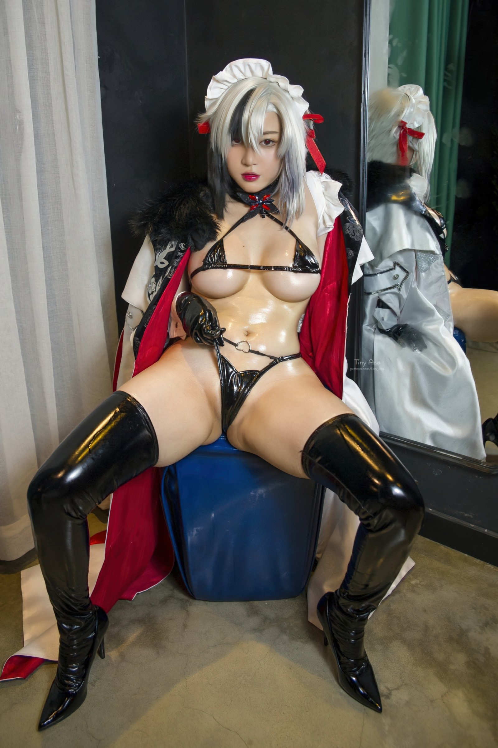 Tiny Asa – Arlecchino Set 原神仆人 Cos 图包＋视频（61P6V-159MB）插图5