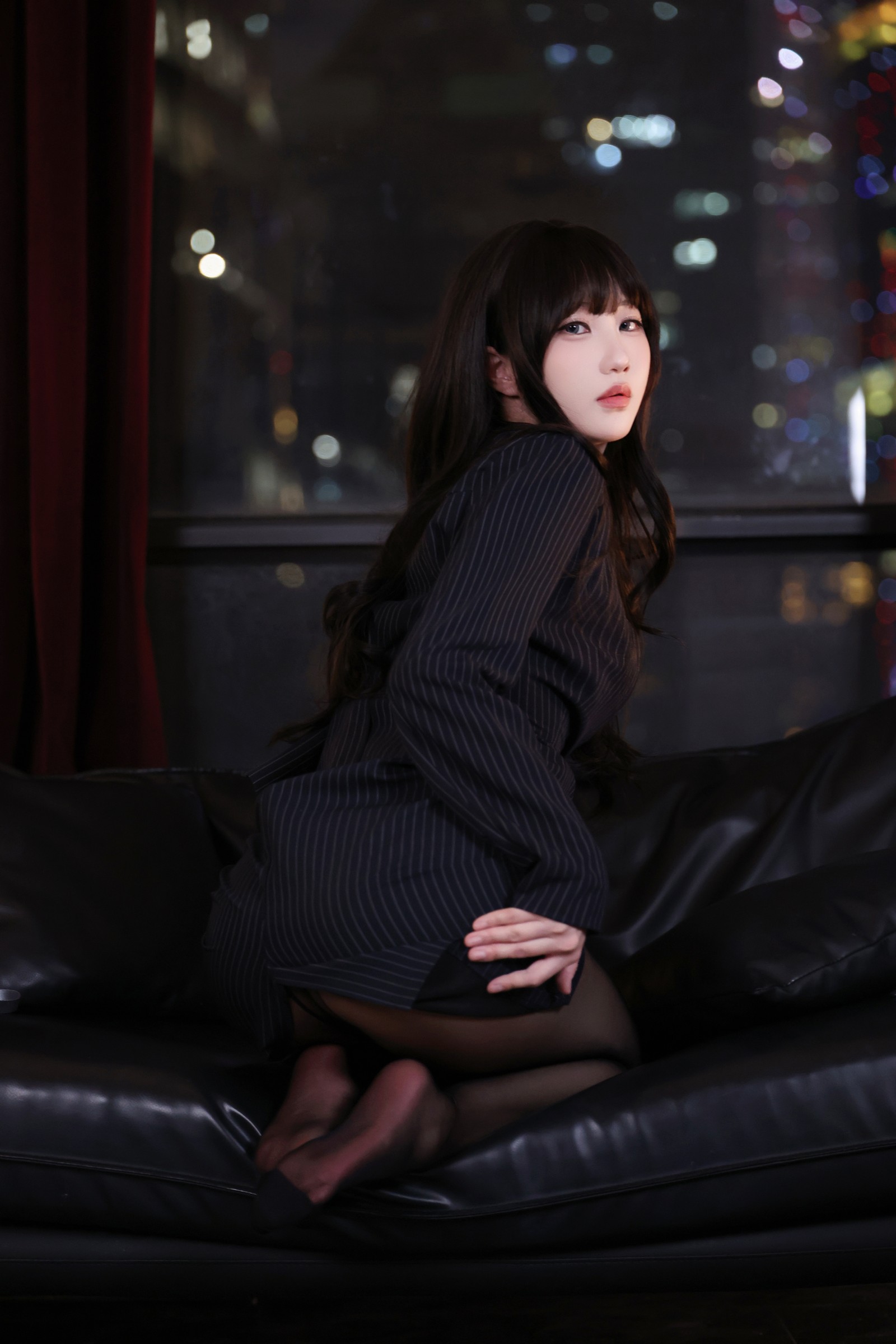 无影喵喵 黑色主题 Cosplay 写真＋视频合集｜质感风高清图集（66P｜3V｜829MB）插图7