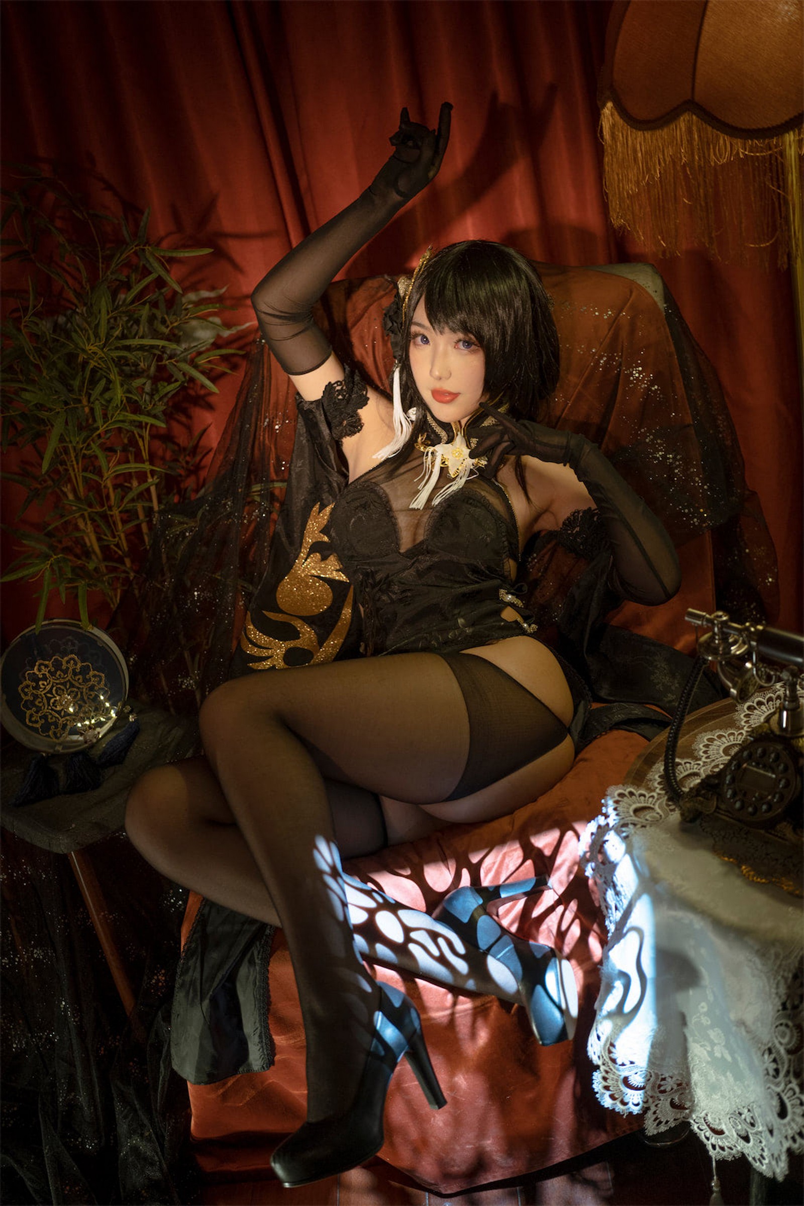 刺青Poi 镇海 Cosplay 写真｜碧蓝航线 镇海 角色图集【36P + 3V｜387MB】插图9