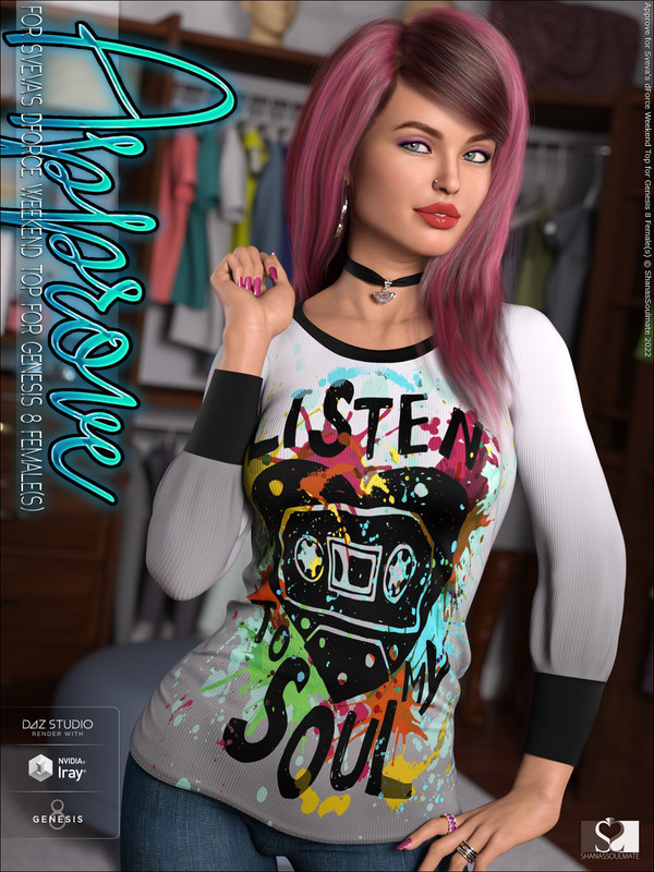 Approve for dForce Weekend Top for Genesis 8 Female(s)