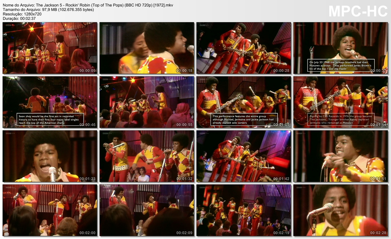 The Jackson 5 - Rockin' Robin (Top of The Pops) (BBC HD 720p) [1972]