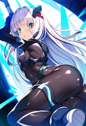 1girl, torisan, aqua eyes, long hair, hime cut, white hair, {short bangs}, old,  s-1926798250