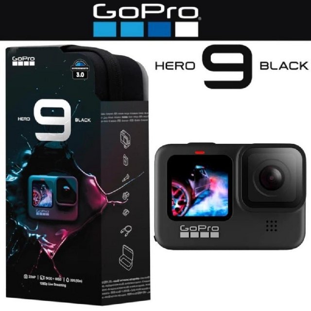 Câmera GoPro HERO9 Black à Prova D’água com LCD Frontal, Vídeo em 5K, Foto de 20 MP, Transmissão Ao Vivo em 1080p, Webcam, Hypersmooth 3.0