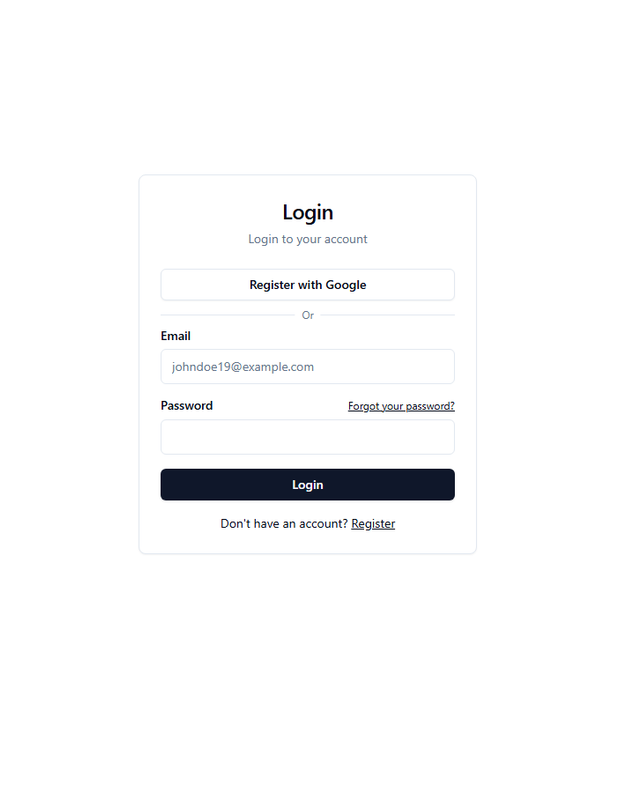 Login - Light Mode